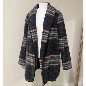 Topshop Plaid Open Jacket